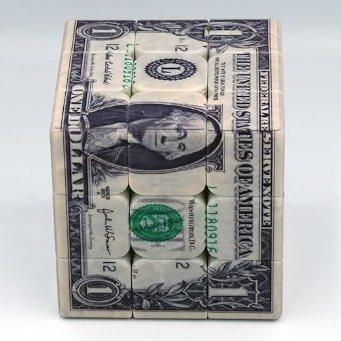 SPEED CUBE 3X3 NOTES BILL PATTERN MAGIC CUBE PUZZLE, INTELLIGENCE GAME PUZZLE, YOUTH ADULT TOYS, EDUCATIONAL GIFTS - Image 4